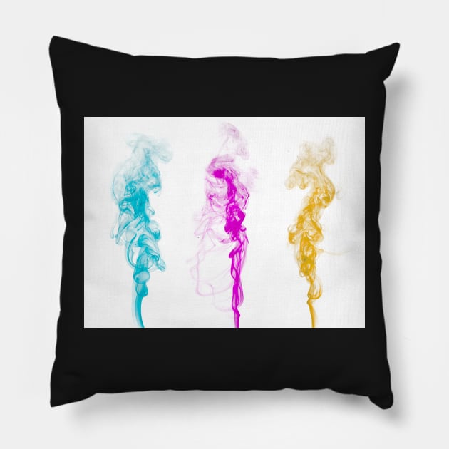 Abstract colorful smoke Pillow by homydesign