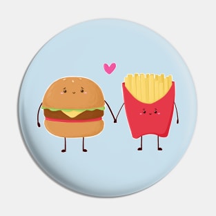 Burger and Fries love Pin