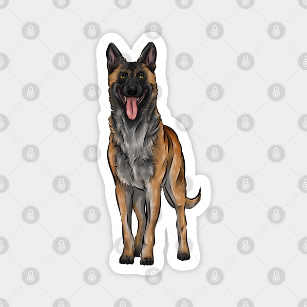 Belgian Malinois | Belgian Shepherd Dog Magnet by Shirin Illustration