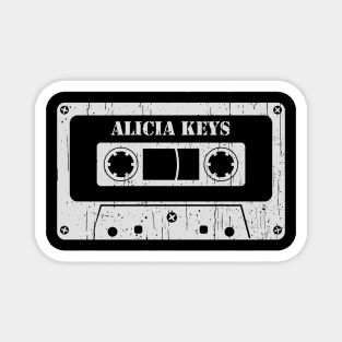 Alicia Keys - Vintage Cassette White Magnet