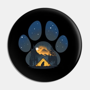 Outdoor, camping, Cute canine watercolor Colorful Dog Paw Print, Animals Lovers, dog lovers Pin