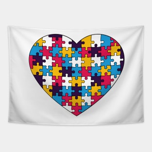 Puzzle Heart -Polyamory - New Pride Colors Tapestry