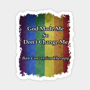 Ban Conversion Therapy LGBTQ Supporter Magnet