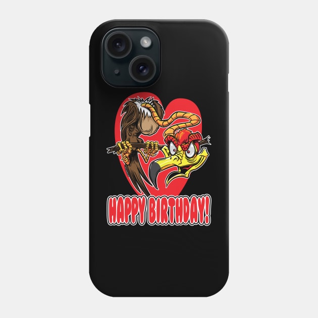 Happy Birthday Buzzard Phone Case by eShirtLabs