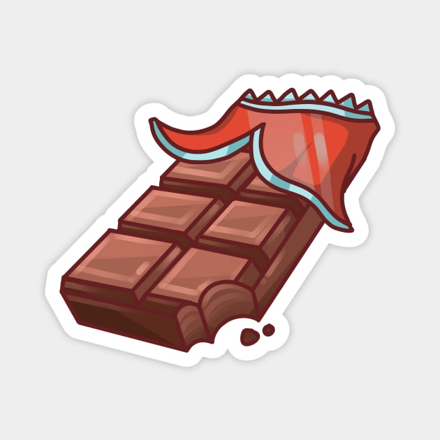 Dark Chocolate Bar Magnet by Claire Lin