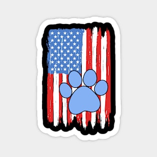 American Flag Pet Graphic Magnet