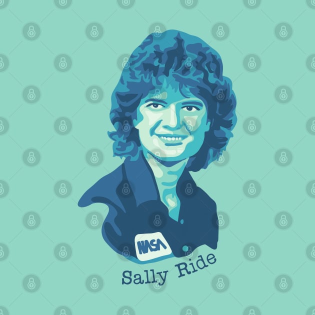 Sally Ride Portrait by Slightly Unhinged