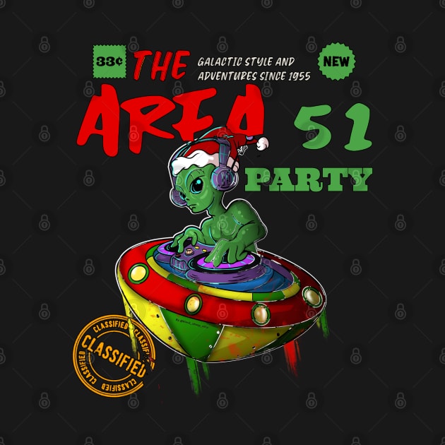 Christmas DJ Alien by Trendy Black Sheep