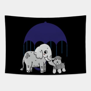 elephant and dog Tapestry