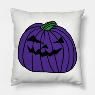 Big Purple Halloween Horror Pumpkin Pillow