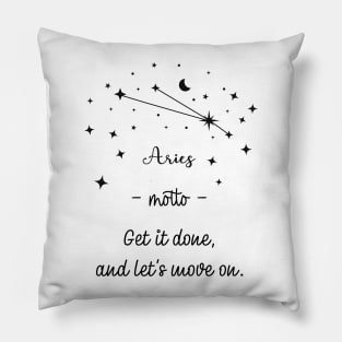 Key phrases of the zodiac signs: Aries Pillow