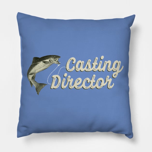 Fly Fishing "Casting Director" Funny Fly Fisherman Gift Pillow by SeaLAD