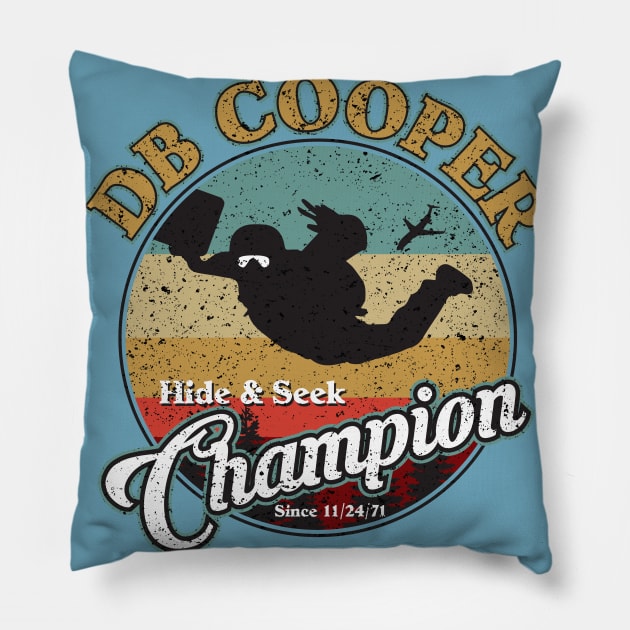 DB Cooper Hide and Seek Champion Pillow by DavidLoblaw