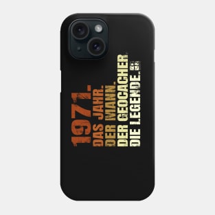 Men vintage 1971 man geocacher legend Phone Case