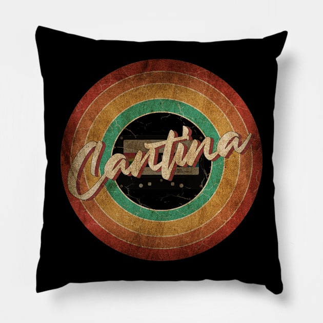 Cantina Vintage Circle Art Pillow by antongg