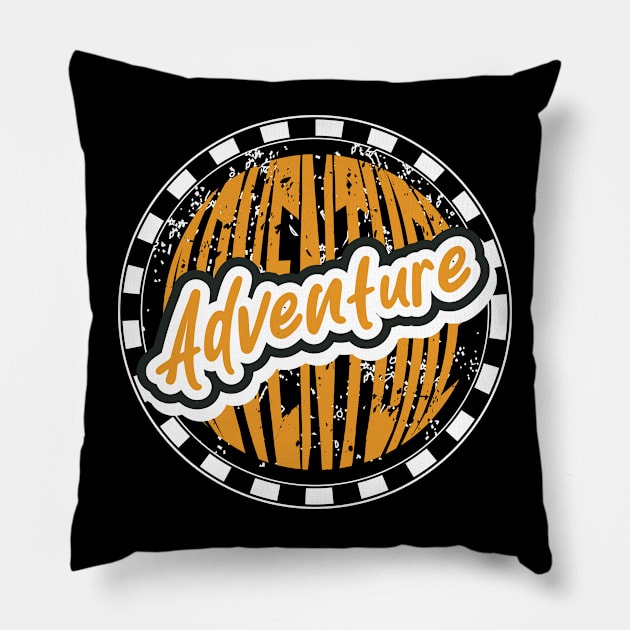 Adventure Pillow by T-Shirt Attires