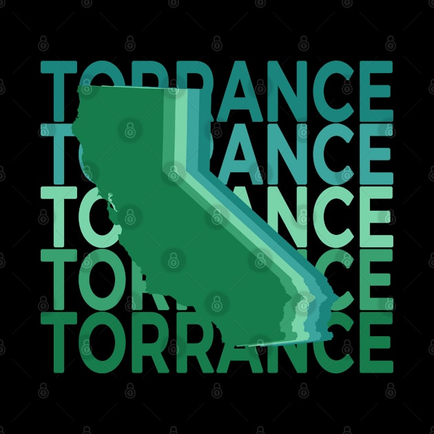 Torrance California Green Repeat by easytees