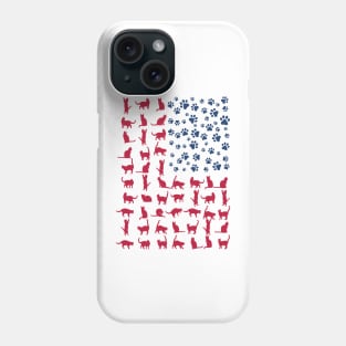 Cat Flag America USA Phone Case