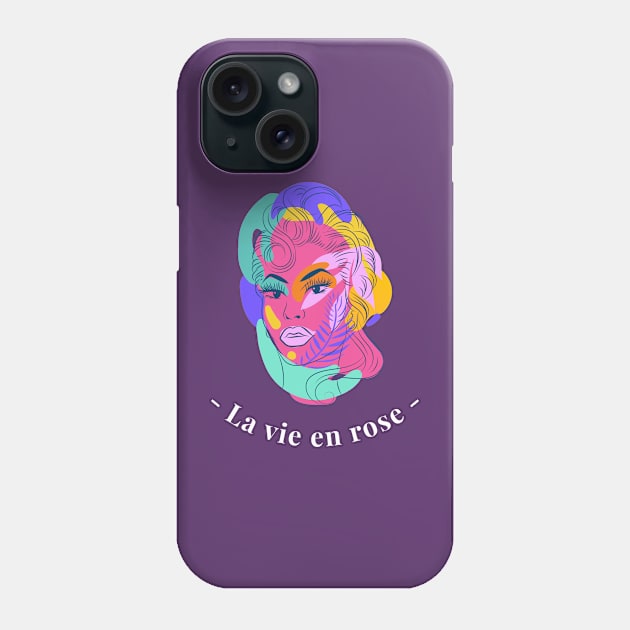 Women's Head with colorful detail Phone Case by T-Shirt Kingdom by Elitenando.store