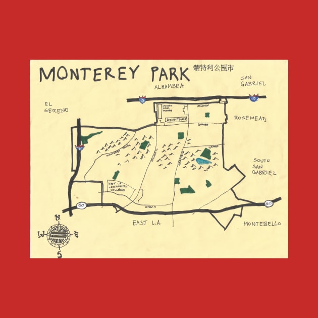 Monterey Park by PendersleighAndSonsCartography