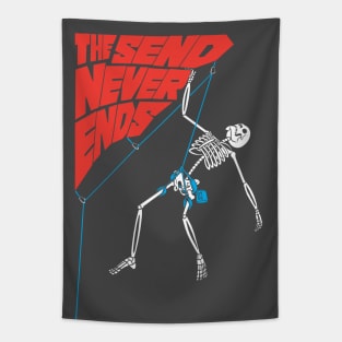 The Send Never Ends (red & cyan) Tapestry