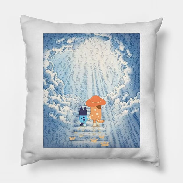 heaven bluey Pillow by adunntoval