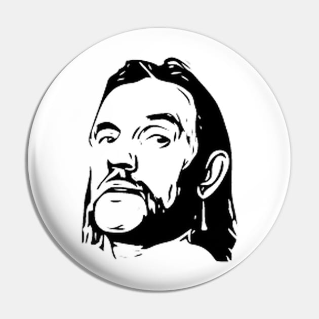 Lemmy Stencil Artwork Pin by MarkRame