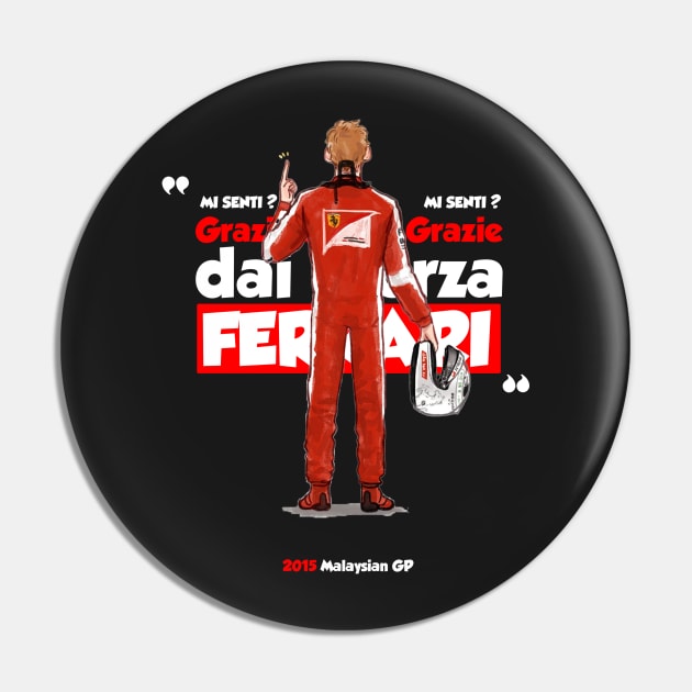 Sebastian Vettel Grazie Grazzie Pin by Rflectionart