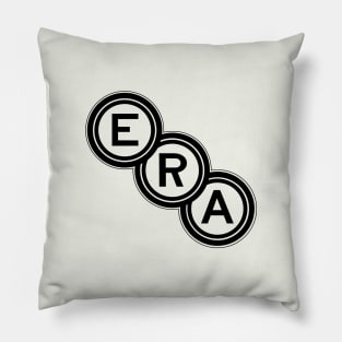 ERA (English Racing Automobiles) emblem (1933-1954) - black print (looks just right on old english white !) Pillow