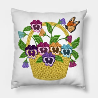 Floral Basket Pillow