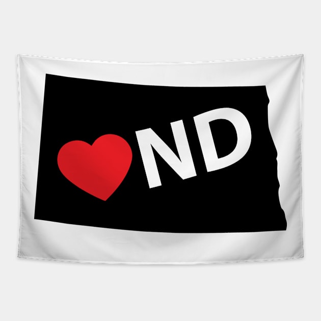 North Dakota Love Tapestry by JKFDesigns