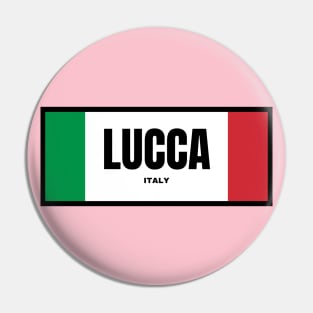 Lucca City in Italian Flag Colors Pin