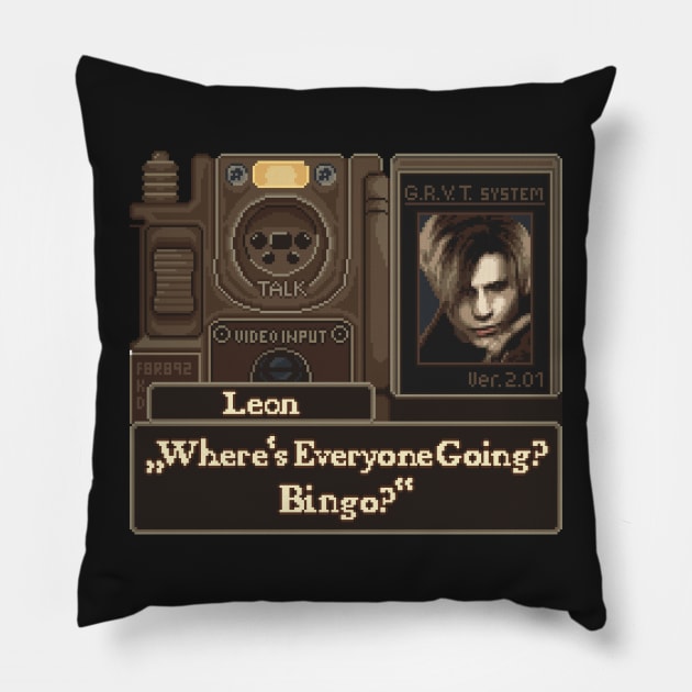 Resident Evil 4 Pixel Art Pillow by AlleenasPixels