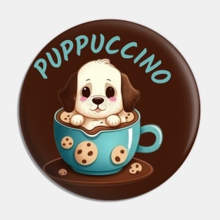 Corgi Puppuccino Pin