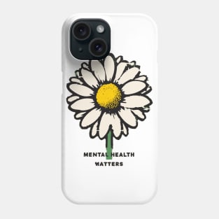 Vintage Mental health matters daisy Phone Case