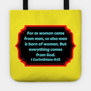 Bible Verse 1 Corinthians 11:12 Tote