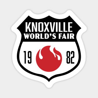 1982 Knoxville World's Fair Retro Shield (Black/Red) Magnet