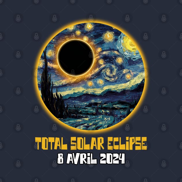 starry night - Total Solar Eclipse - 8 avril 2024 by Moulezitouna