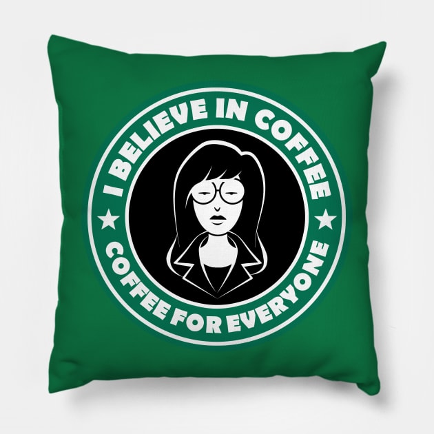 Daria Coffee Pillow by aileenbayaca