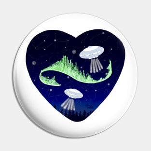 UFO invasion Pin