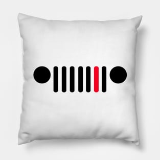 Jeep Firefighter Red Line Flag, Funny Design US Flag Gift Pillow