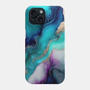 Underwater Waves - Abstract Alcohol Ink Resin Art Phone Case