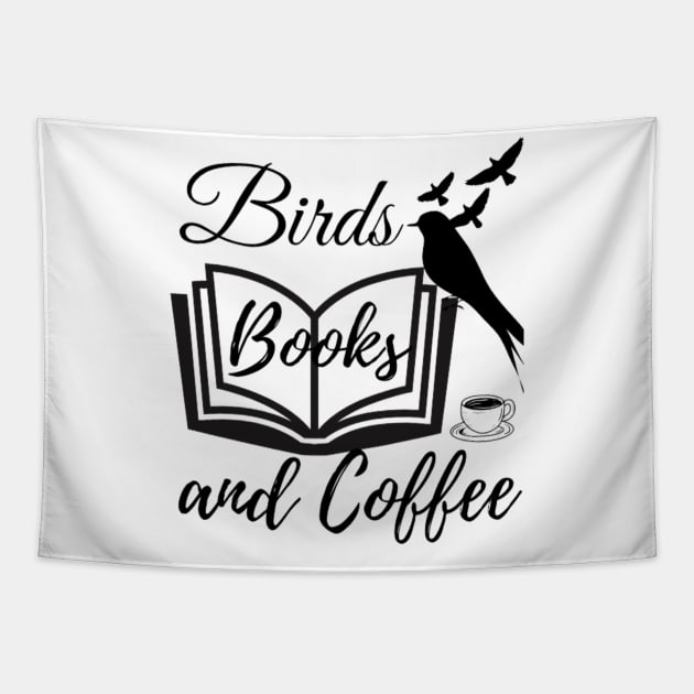 Birds, Books and Coffee quote | Bird, Parrots, reading, resting Tapestry by TatianaLG