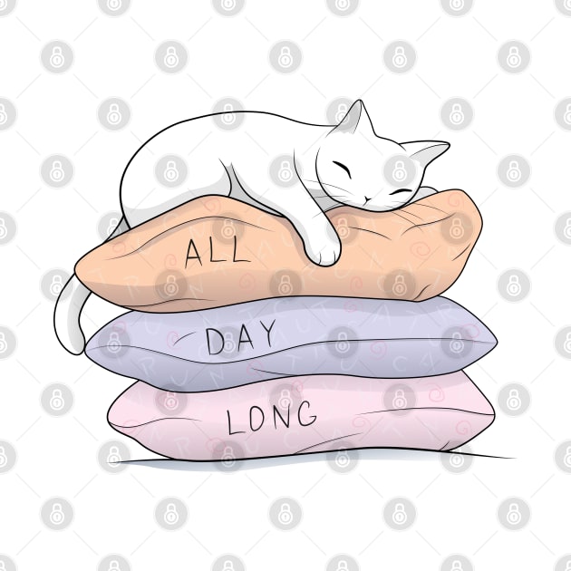 My Kitty Sleeps All Day Long by runcatrun