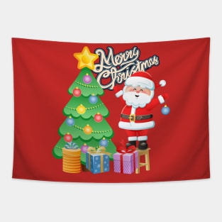 Cute Merry Christmas Tapestry