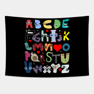 Alphabet Lore AZ I Love You Letter for kids Boys and Girls Tapestry