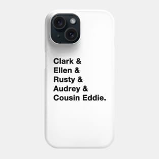 Christmas Vacation Names Black Phone Case