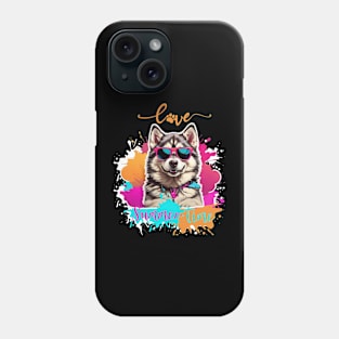 Fun Husky Love Summer Time Phone Case