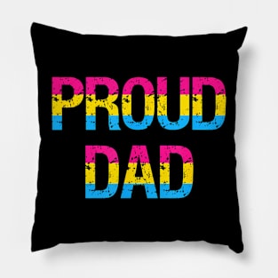 Pansexual Proud Dad Fathers Day Pan Pride Flag Pillow