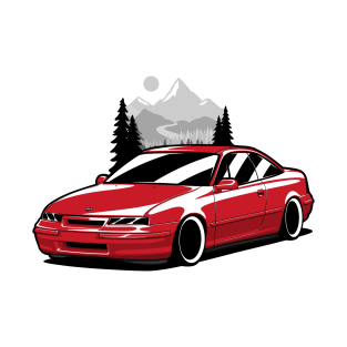 Red Opel Calibra Classic Coupe T-Shirt